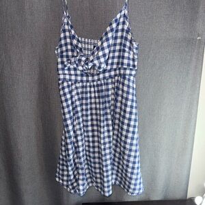 Old Navy Blue and White Checkered Dress